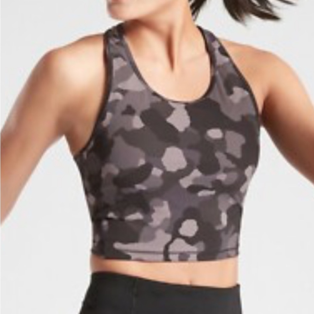 Athleta Lightning Crop Tank in Camo XS